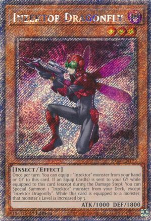 Inzektor Dragonfly (Platinum Secret Rare) (RA04-EN172) - Quarter Century Stampede 1st Edition