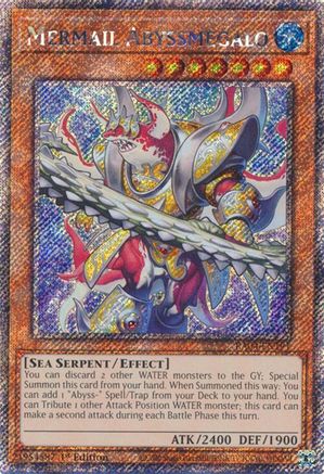 Mermail Abyssmegalo (Platinum Secret Rare) (RA04-EN191) - Quarter Century Stampede 1st Edition