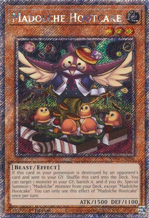 Madolche Hootcake (Platinum Secret Rare) (RA04-EN206) - Quarter Century Stampede 1st Edition