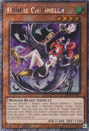Harpie Channeler (Platinum Secret Rare) (RA04-EN207) - Quarter Century Stampede 1st Edition