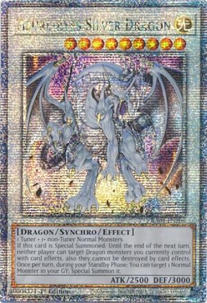 Azure-Eyes Silver Dragon (Quarter Century Secret Rare) (RA04-EN208) - Quarter Century Stampede 1st Edition