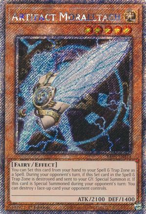 Artifact Moralltach (Platinum Secret Rare) (RA04-EN214) - Quarter Century Stampede 1st Edition