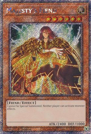 Majesty's Fiend (Platinum Secret Rare) (RA04-EN216) - Quarter Century Stampede 1st Edition