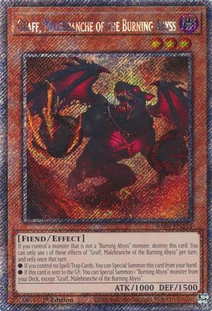 Graff, Malebranche of the Burning Abyss (Platinum Secret Rare) (RA04-EN235) - Quarter Century Stampede 1st Edition
