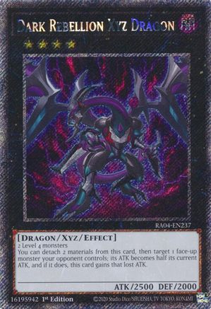 Dark Rebellion Xyz Dragon (Platinum Secret Rare) (RA04-EN237) - Quarter Century Stampede 1st Edition