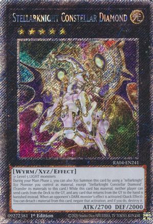 Stellarknight Constellar Diamond (Platinum Secret Rare) (RA04-EN241) - Quarter Century Stampede 1st Edition