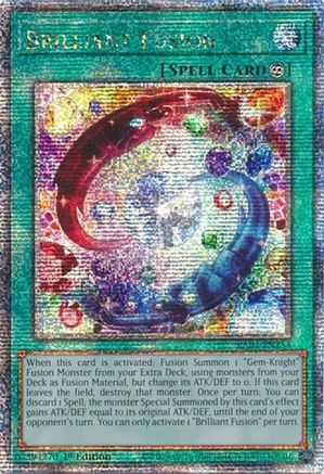 Brilliant Fusion (Quarter Century Secret Rare) (RA04-EN254) - Quarter Century Stampede 1st Edition