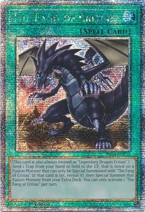 The Fang of Critias (Quarter Century Secret Rare) (RA04-EN255) - Quarter Century Stampede 1st Edition