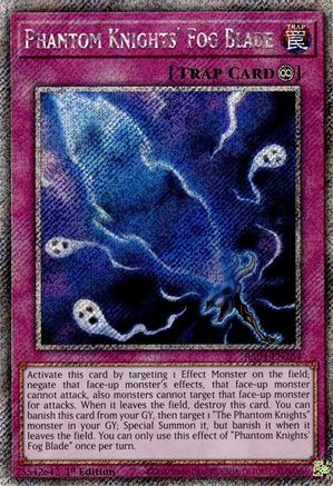 Phantom Knights' Fog Blade (Platinum Secret Rare) (RA04-EN264) - Quarter Century Stampede 1st Edition