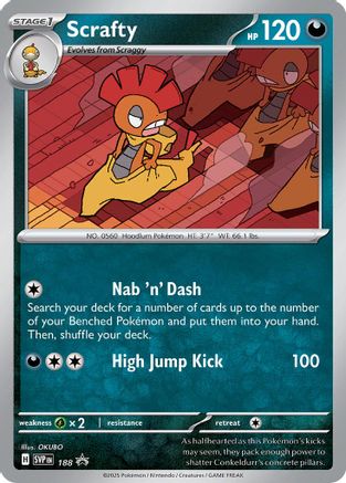 Scrafty - 188 (Cosmos Holo) 188 - [SV Scarlet & Violet Promo Cards] Holofoil