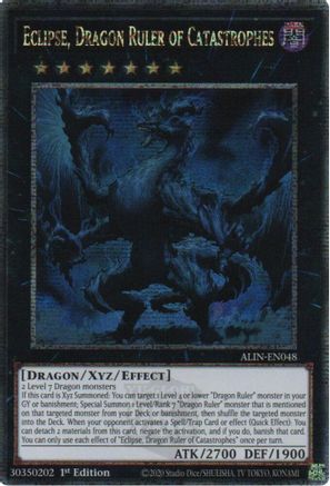 Eclipse, Dragon Ruler of Catastrophes (Quarter Century Secret Rare) (ALIN-EN048) - Alliance Insight 1st Edition