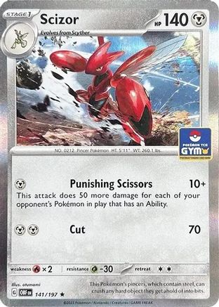 Scizor (Pokemon Gym Promo) (141/197) [Miscellaneous Cards & Products] Holofoil