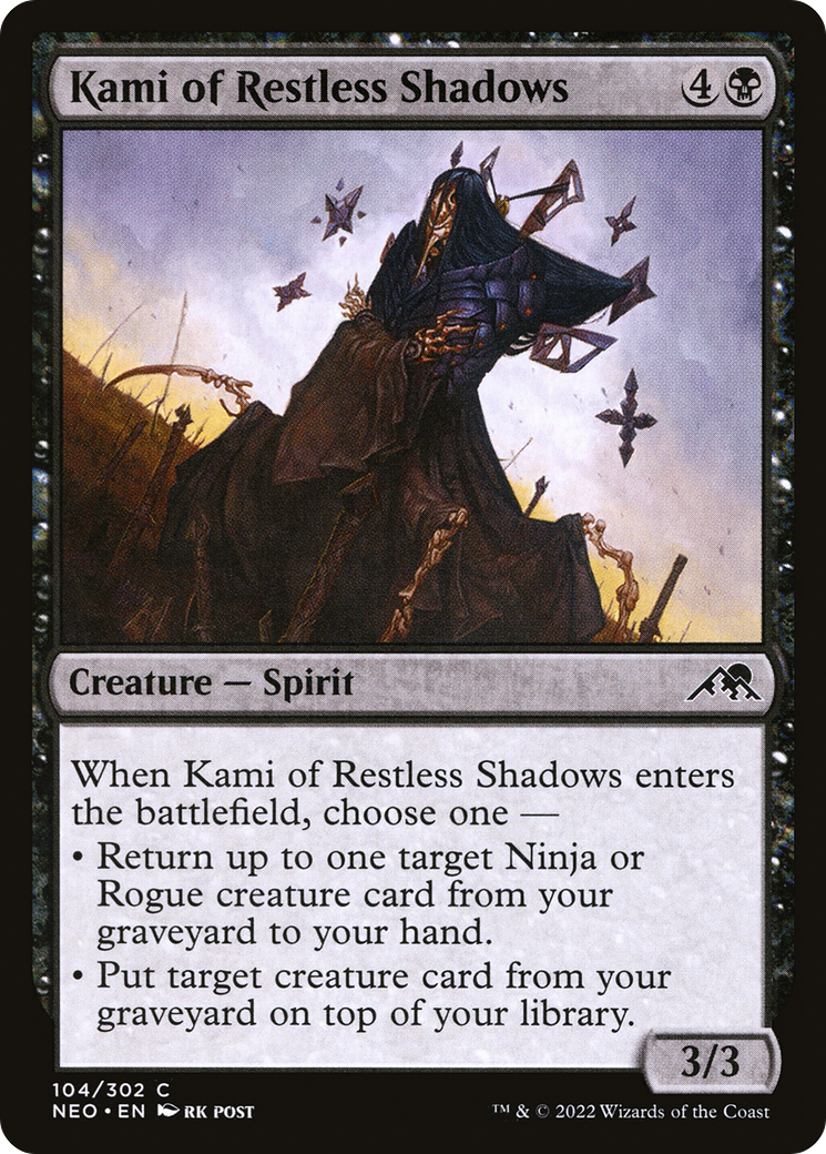 Kami of Restless Shadows (NEO-104) - [Kamigawa: Neon Dynasty] Foil