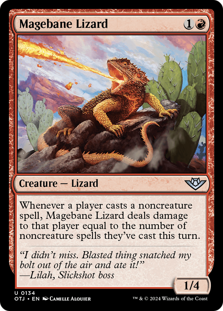 Lézard Magebane (OTJ-134) - [Hors-la-loi de Thunder Junction] Foil 