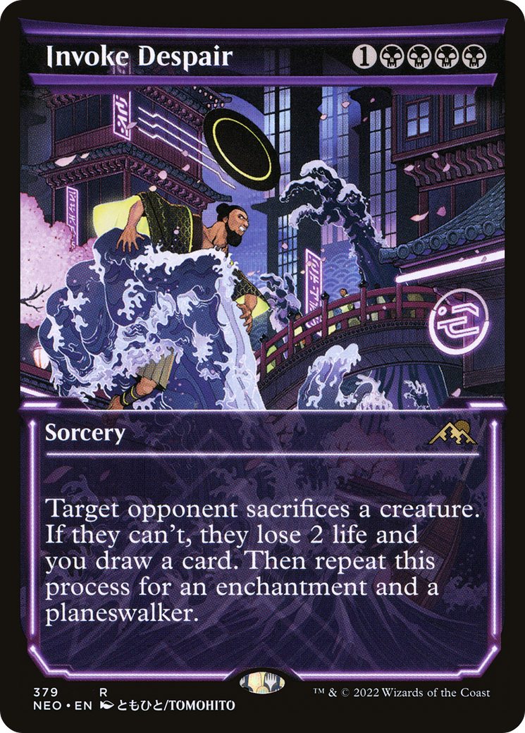 Invoke Despair (NEO-379) - [Kamigawa: Neon Dynasty]: (Showcase) Foil