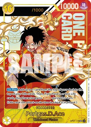 Portgas.D.Ace (Serial Numbered) (OP07-119) - One Piece Promotion Cards