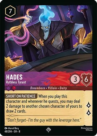 Hades - Ruthless Tyrant (48/204) - [ Reign of Jafar ] Cold Foil