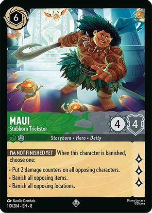 Maui - Stubborn Trickster (110/204) - [ Reign of Jafar ] Cold Foil