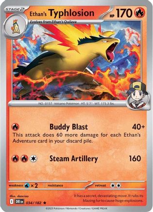 Ethan's Typhlosion 034/182 - [SV10 Destined Rivals] Reverse Holofoil