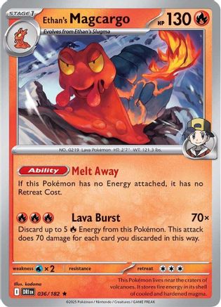 Ethan's Magcargo 036/182 - [SV10 Destined Rivals] Reverse Holofoil