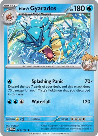 Misty's Gyarados 049/182 - [SV10 Destined Rivals] Reverse Holofoil
