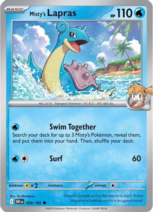 Misty's Lapras 050/182 - [SV10 Destined Rivals] Reverse Holofoil