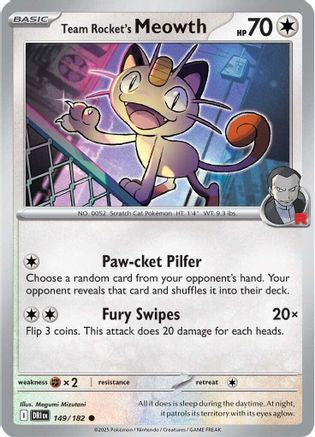 Team Rocket's Meowth 149/182 - [SV10 Destined Rivals]
