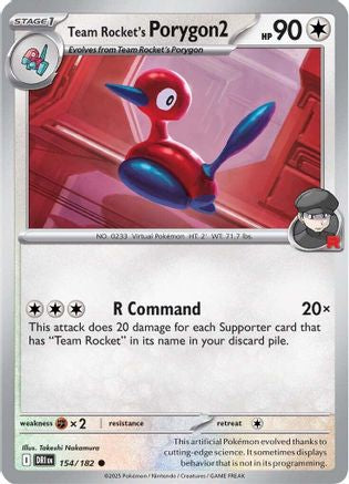 Team Rocket's Porygon2 154/182 - [SV10 Destined Rivals] Reverse Holofoil