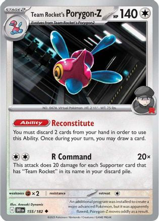 Team Rocket's Porygon-Z 155 - [SV10 Destined Rivals]