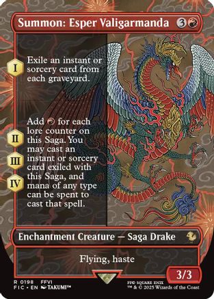 Summon: Esper Valigarmanda (Borderless) (FIC-198) - [Commander: FINAL FANTASY] Foil