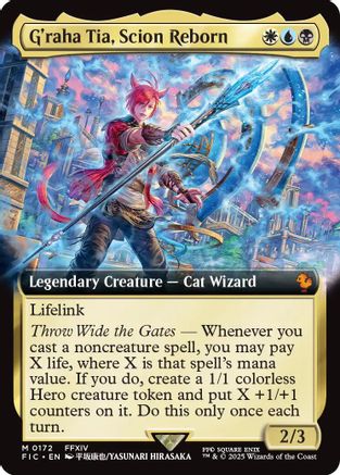 G'raha Tia, Scion Reborn (Extended Art) (FIC-172) - [Commander: FINAL FANTASY] Foil