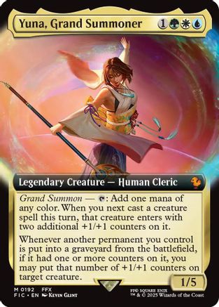 Yuna, Grand Summoner (Extended Art) (FIC-192) - [Commander: FINAL FANTASY] Foil