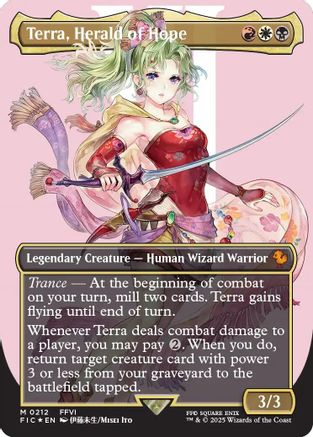 Terra, Herald of Hope (Borderless) (Surge Foil) (FIC-212) - [Commander: FINAL FANTASY] Foil