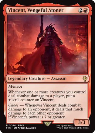 Vincent, Vengeful Atoner (FIC-064) - [Commander: FINAL FANTASY]