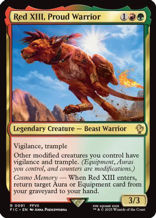 Red XIII, Proud Warrior (FIC-091) - [Commander: FINAL FANTASY]