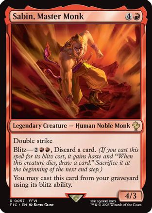 Sabin, Master Monk (FIC-057) - [Commander: FINAL FANTASY]