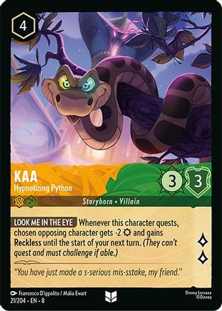 Kaa - Hypnotizing Python (21/204) - [ Reign of Jafar ] Cold Foil