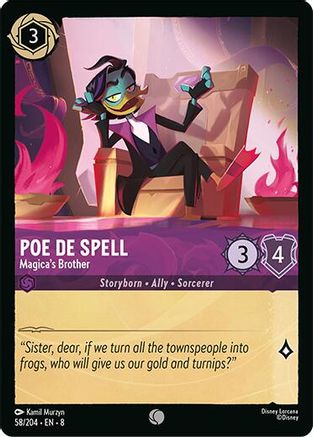 Poe De Spell - Magica's Brother (58/204) - [ Reign of Jafar ] Cold Foil