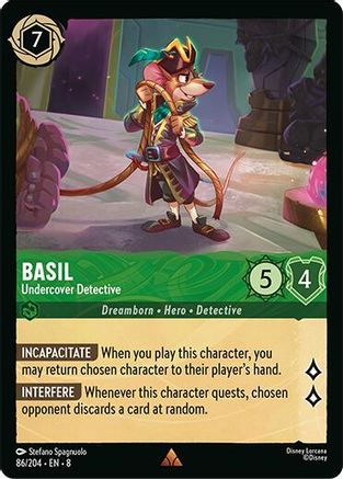 Basil - Undercover Detective (86/204) - [ Reign of Jafar ] Cold Foil