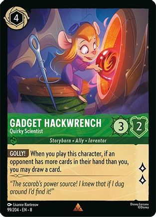 Gadget Hackwrench - Quirky Scientist (99/204) - [ Reign of Jafar ] Cold Foil
