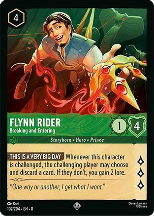 Flynn Rider - Breaking and Entering (102/204) - [ Reign of Jafar ] Cold Foil