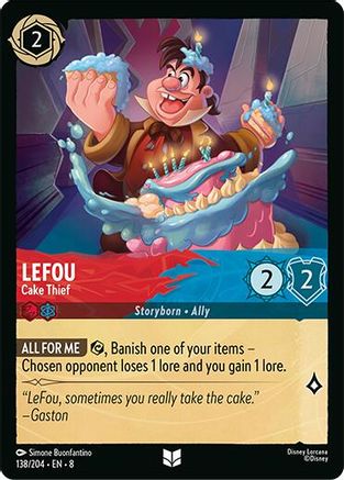 LeFou - Cake Thief (138/204) - [ Reign of Jafar ] Cold Foil