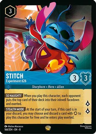 Stitch - Experiment 626 (166/204) - [ Reign of Jafar ] Cold Foil