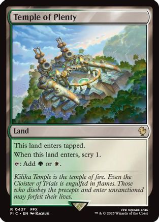 Temple of Plenty (FIC-437) - [Commander: FINAL FANTASY]