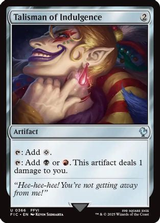 Talisman of Indulgence (FIC-366) - [Commander: FINAL FANTASY]