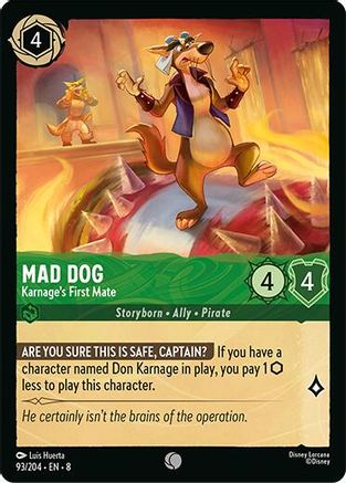 Mad Dog - Karnage's First Mate (93/204) - [ Reign of Jafar ]