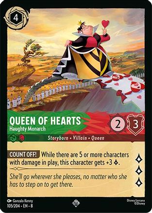 Queen of Hearts - Haughty Monarch (105/204) - [ Reign of Jafar ]
