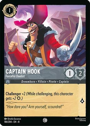 Captain Hook - Forceful Duelist (186/204) - [ Reign of Jafar ]