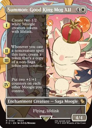Summon: Good King Mog XII (Borderless) (FIC-194) - [Commander: FINAL FANTASY] Foil