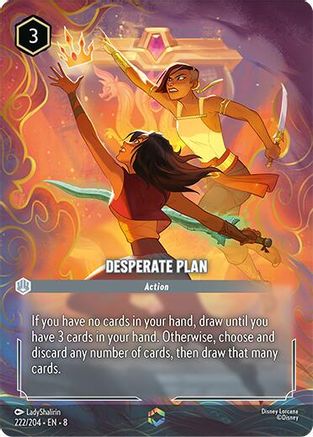 Desperate Plan (Enchanted) (222/204) - [ Reign of Jafar ] Holofoil